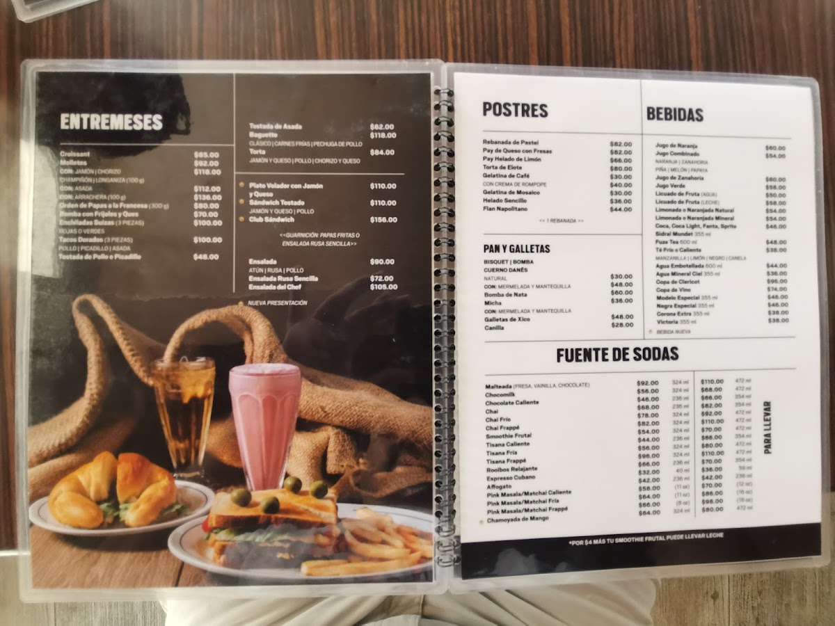 Café Andrade Manzanillo Menu - Image 1